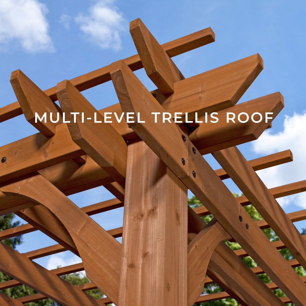 3.7m x 3.1m (12ft x 10ft) Wood Pergola