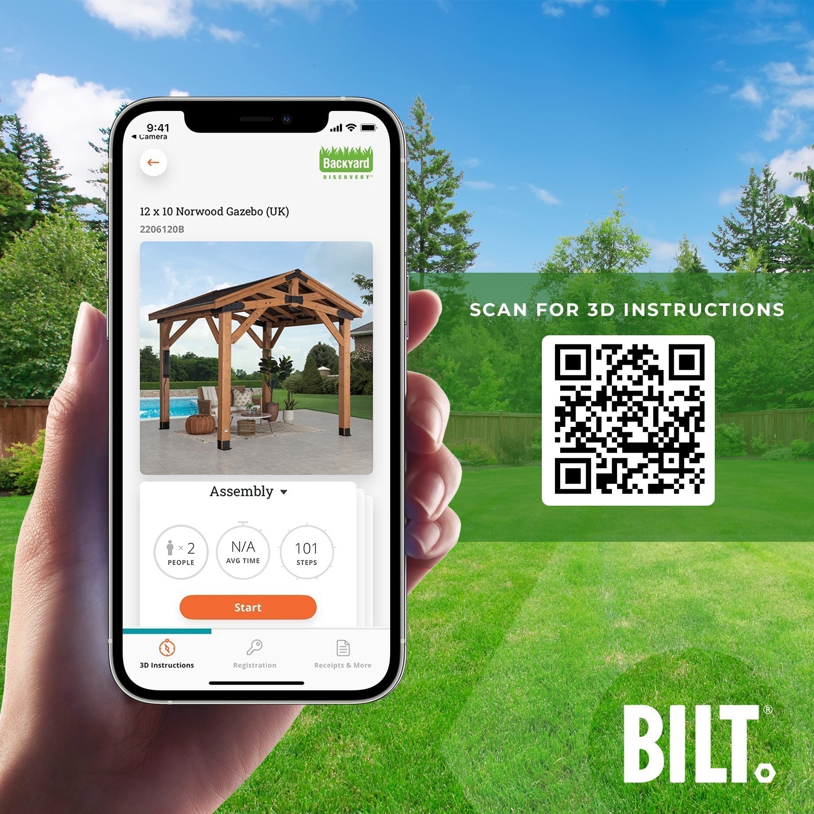 3.7m x 3.1m (12ft x 10ft) Norwood Gazebo