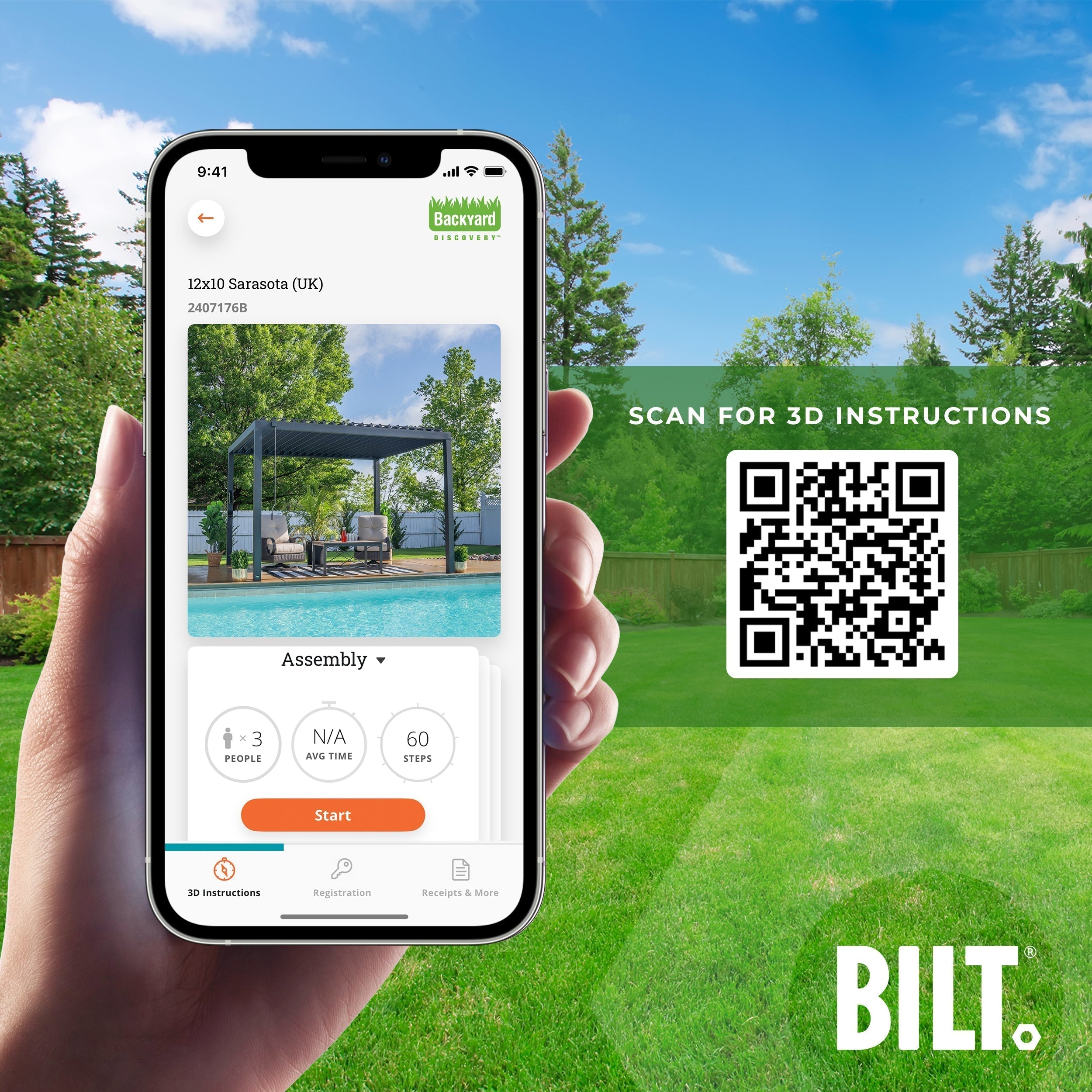 3.6m x 3.0m (12ft x 10ft) Sarasota Steel Louvered Pergola