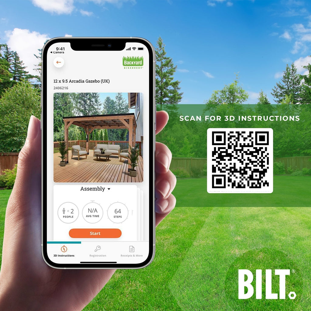 3.7m X 2.9m (12ft x 9.5ft) Arcadia Gazebo