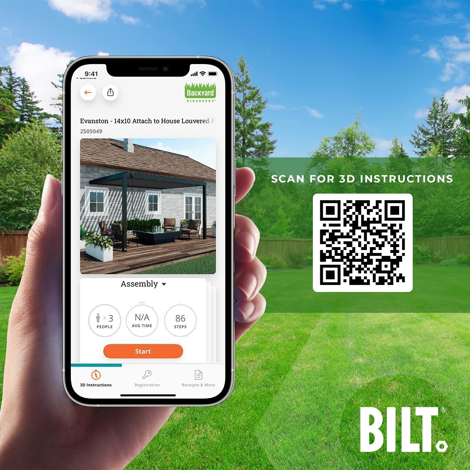 4.3m x 3.1m (14ft x 10ft) Evanston Wall Mounted Louvered Pergola