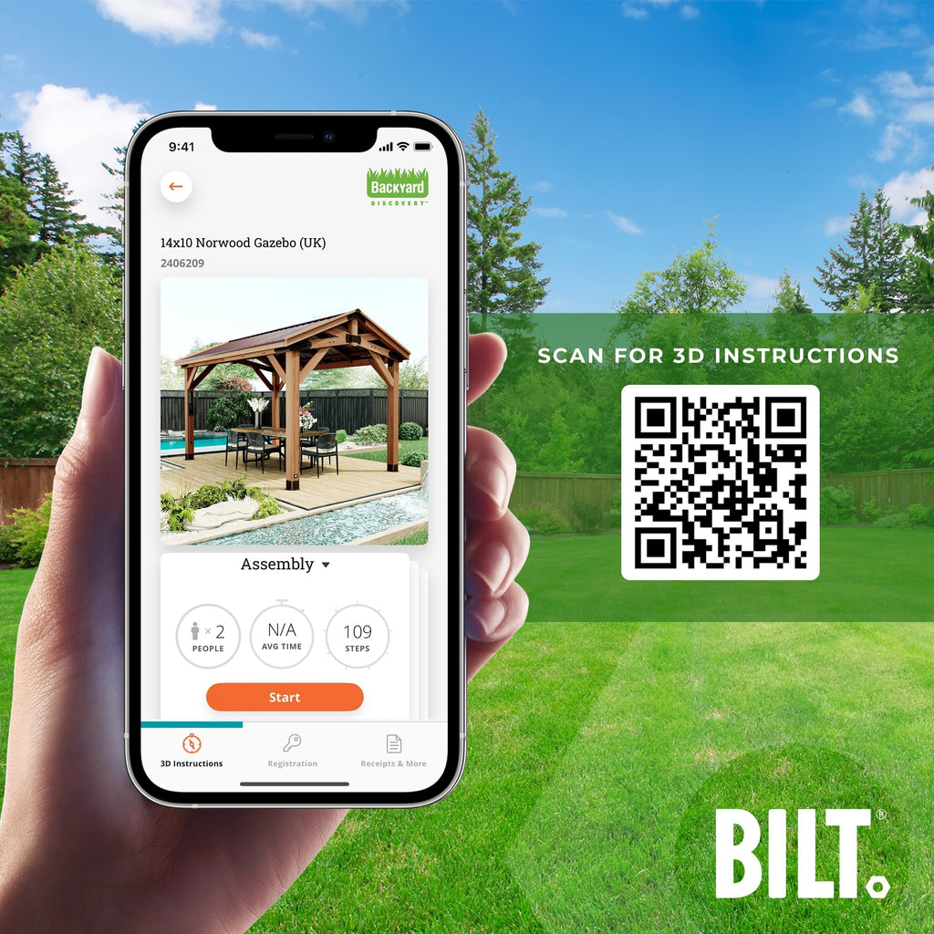 4.4m x 3.1m (14ft x 10ft) Norwood Gazebo