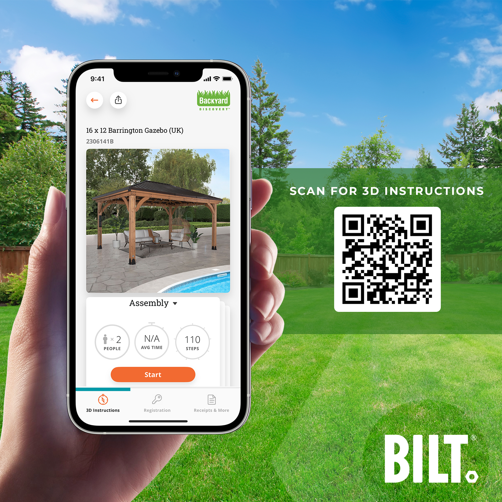 4.9m x 3.7m (16ft x 12ft) Barrington Gazebo