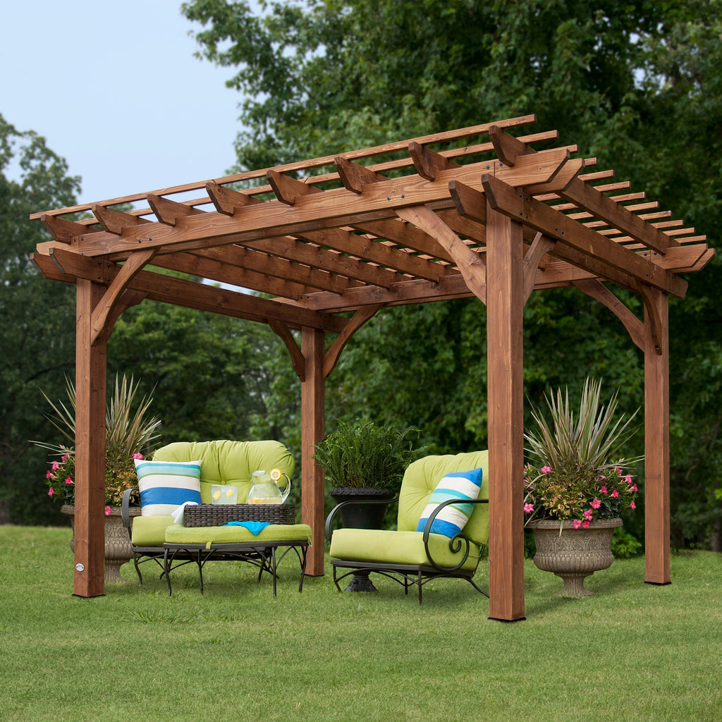 3.7m x 3.1m (12ft x 10ft) Wood Pergola