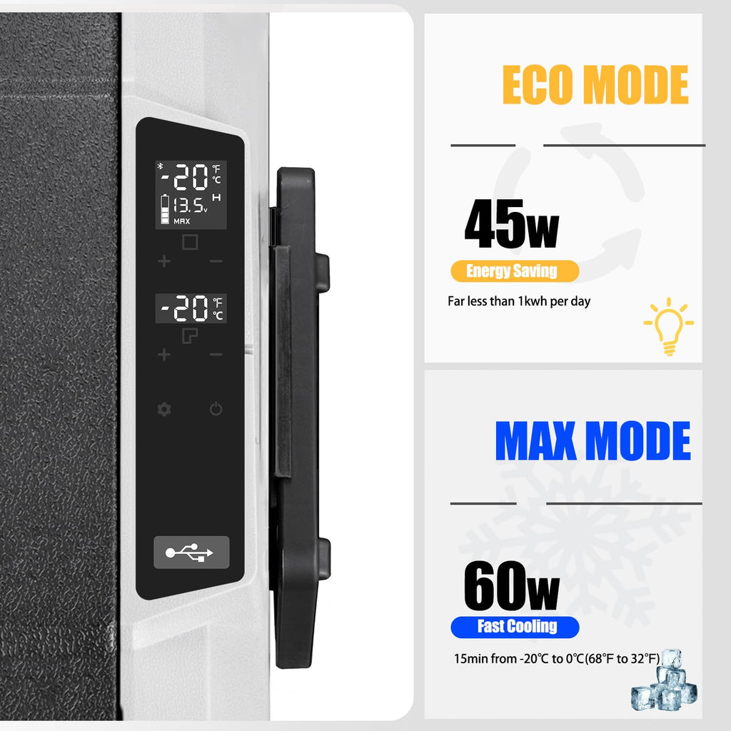 Alpicool T50 50L Compressor Car Refrigerator, Portable Camping Fridge DC 12v Freezer for TruckCampervanRVBoat