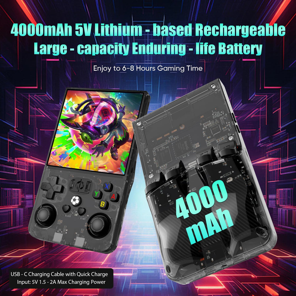 2025 New R36Max Handheld Game Console Portable Mini Retro Handheld Game Console 4.0" 4K