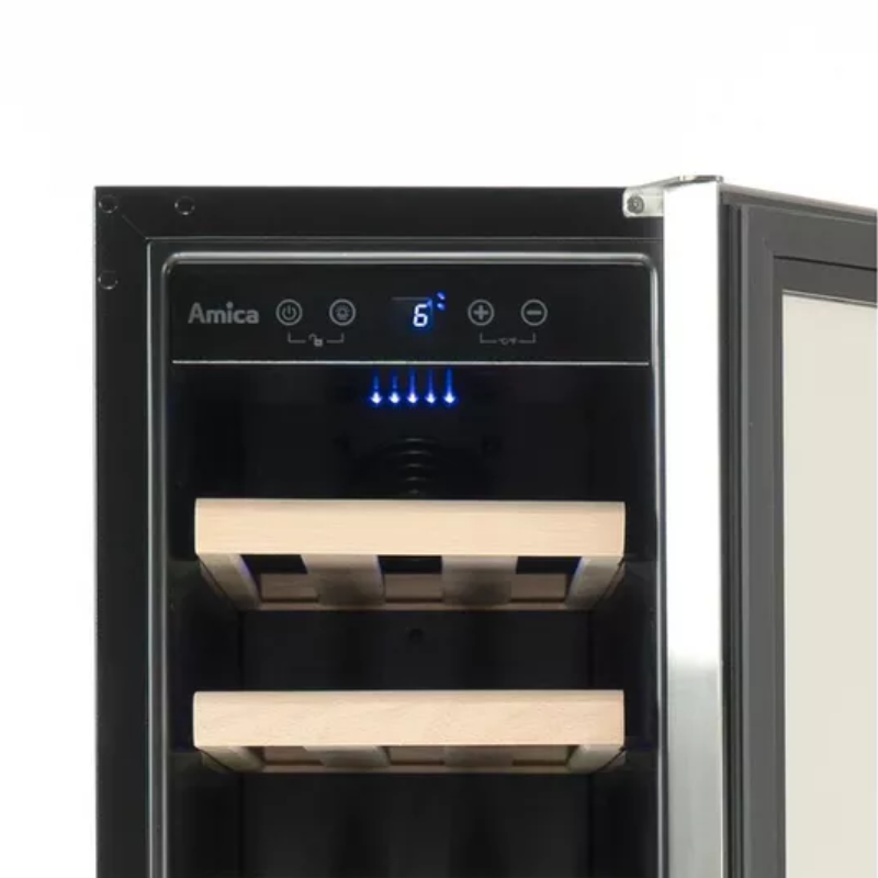 Amica AWC300BL Black Wine Cooler