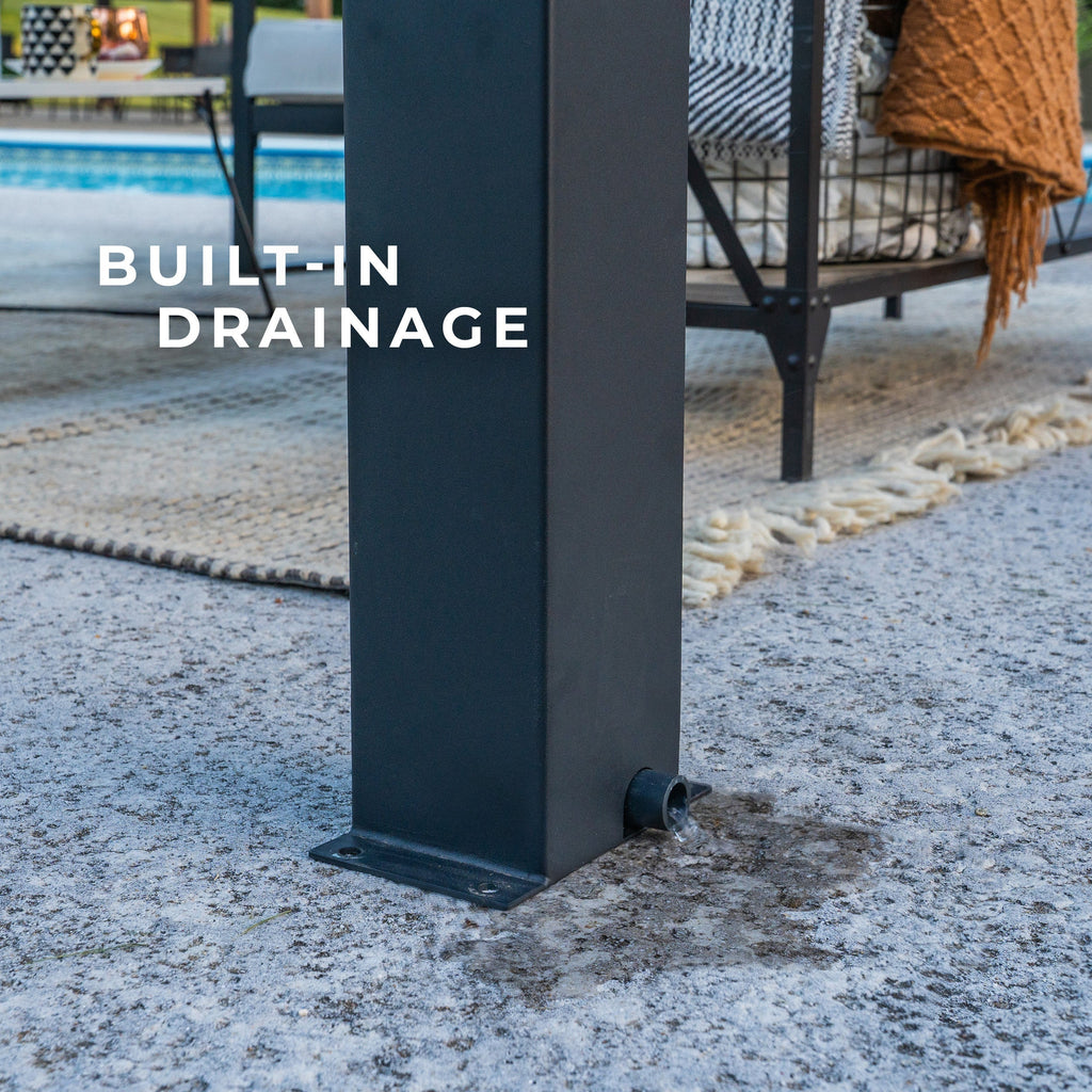 6.0m x 3.0m (20ft x 10ft) Sarasota Steel Louvered Pergola