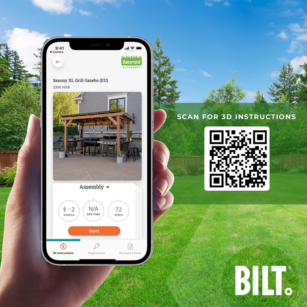 3.9m x 1.9m (13ft x 6ft) Saxony XL Grill/BBQ Gazebo