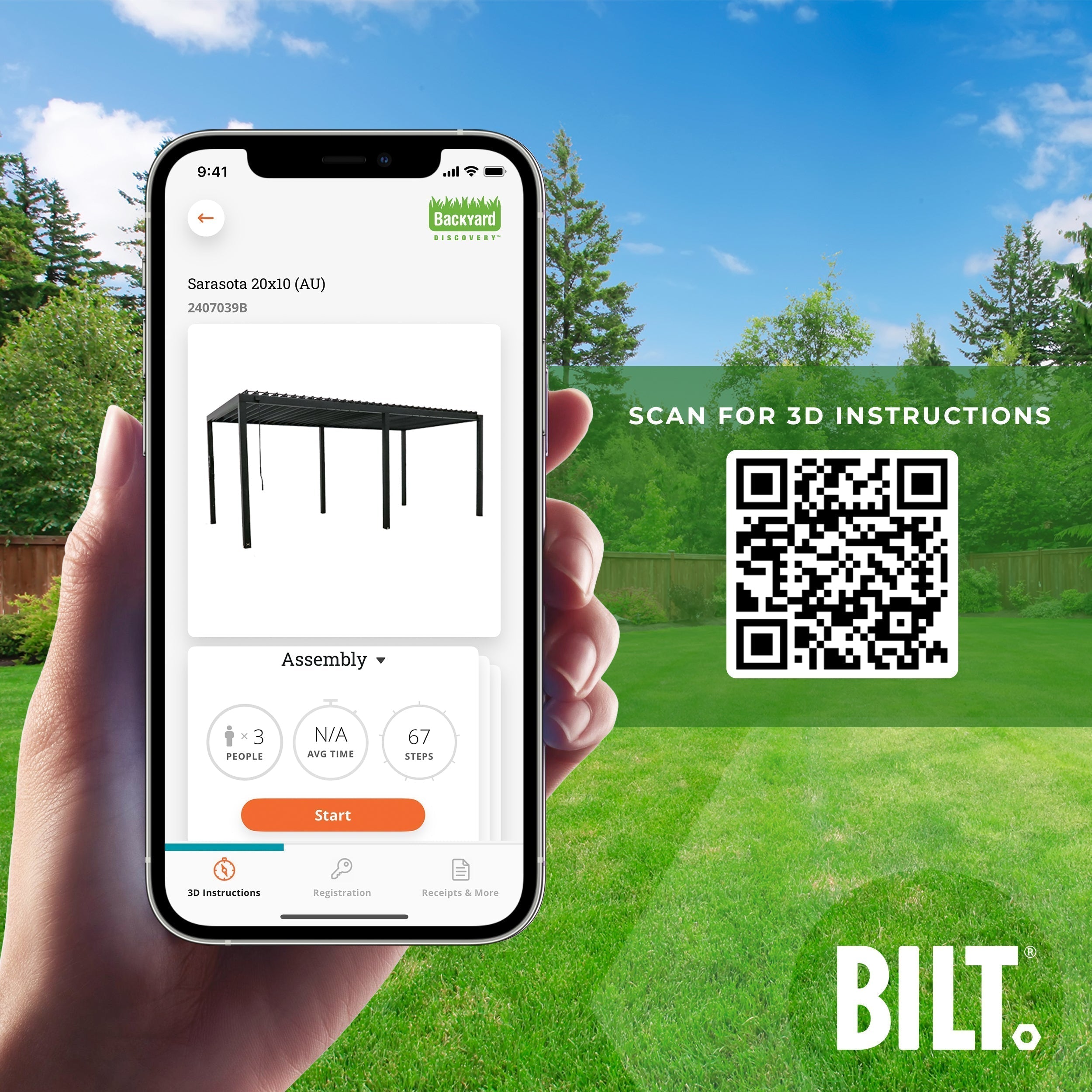 6.0m x 3.0m (20ft x 10ft) Sarasota Steel Louvered Pergola