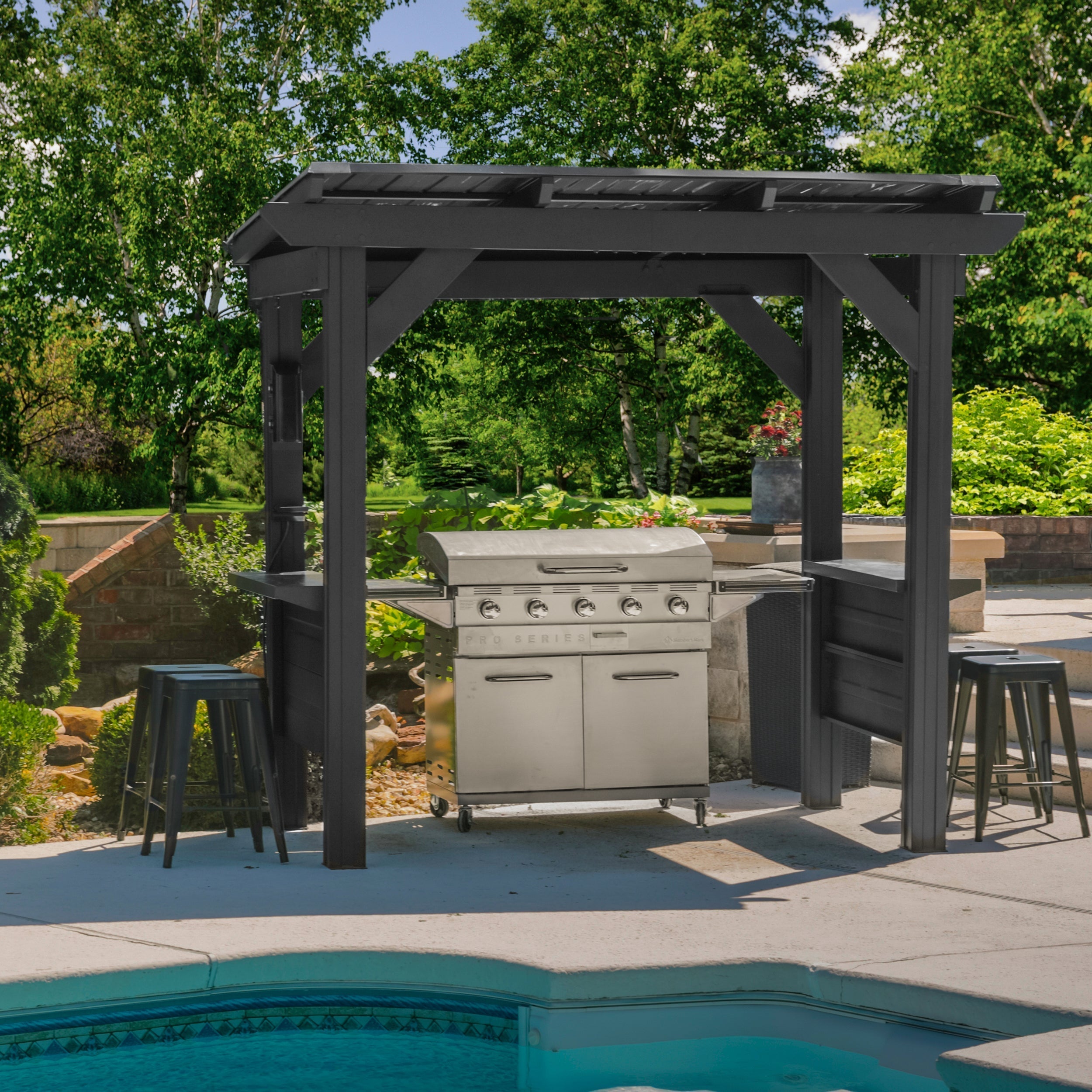 2.6m x 1.6m (8ft x 5ft) Rockport Grill/BBQ Gazebo