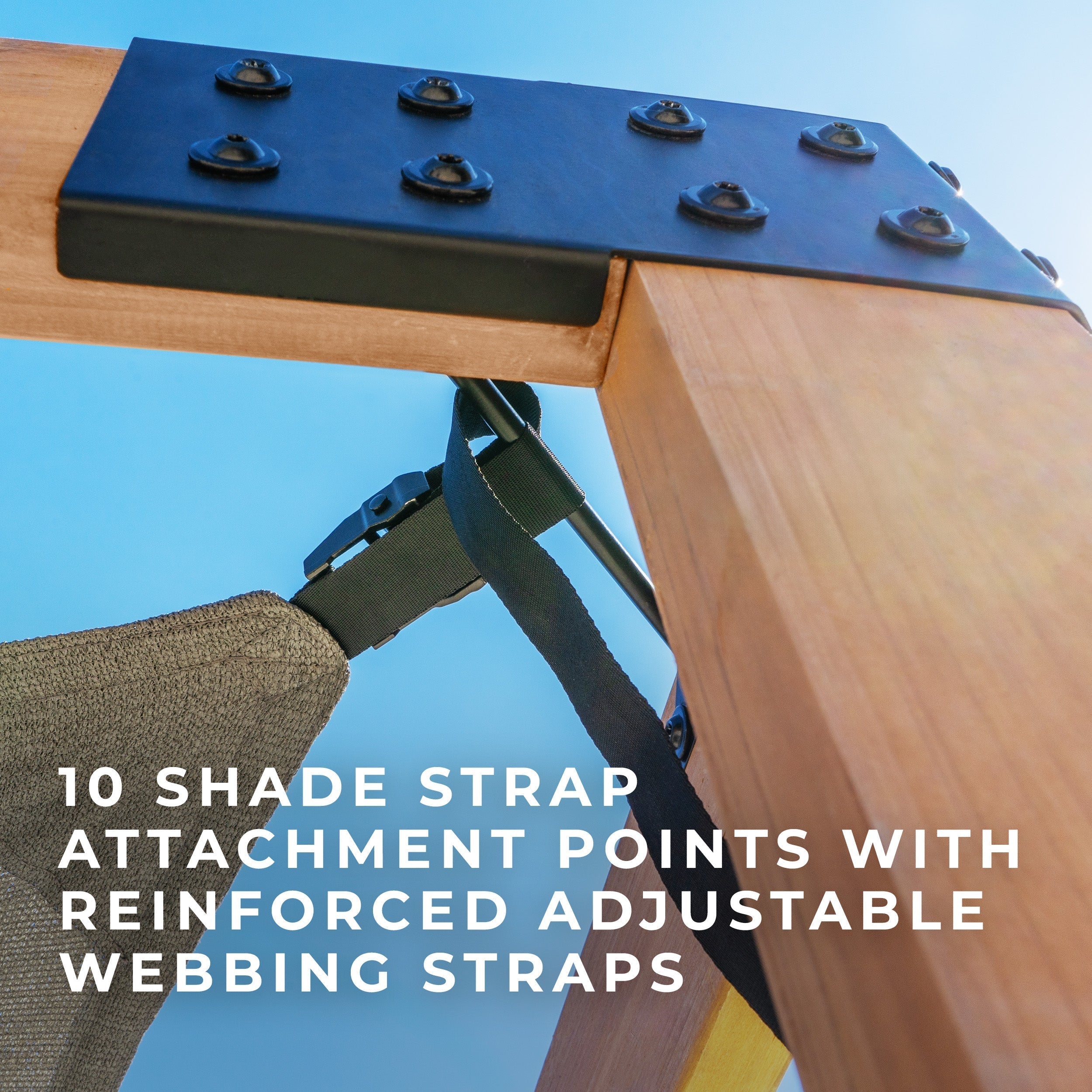 3.7m x 3.1m (12ft x 10ft) Brendan Sail Shade Pergola