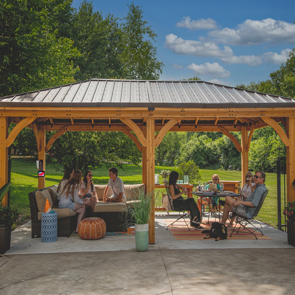 6.1m x 3.7m (20ft x 12ft) Barrington Gazebo/Carport