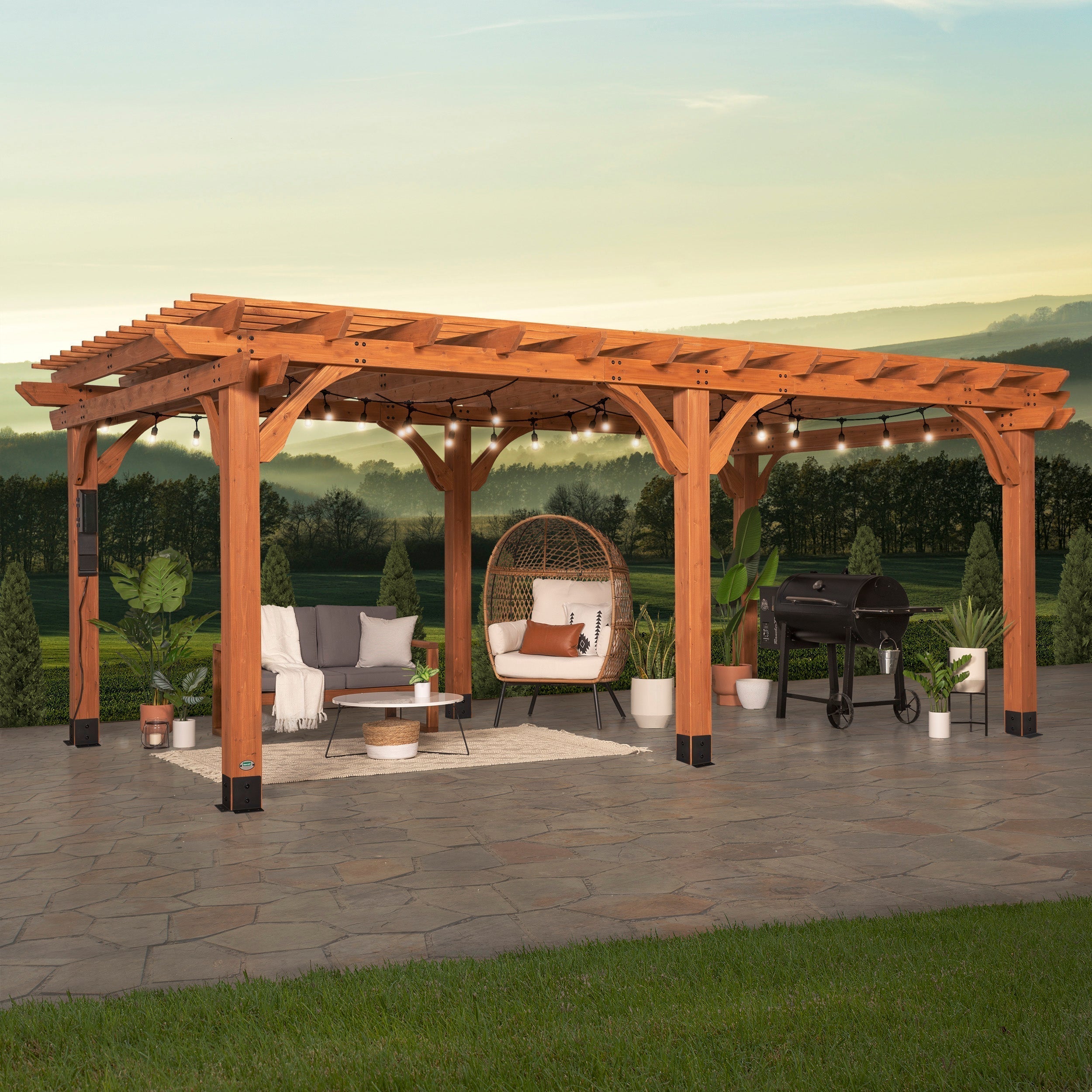 6.1m x 3.7m (20ft x 12ft) Beaumont Pergola