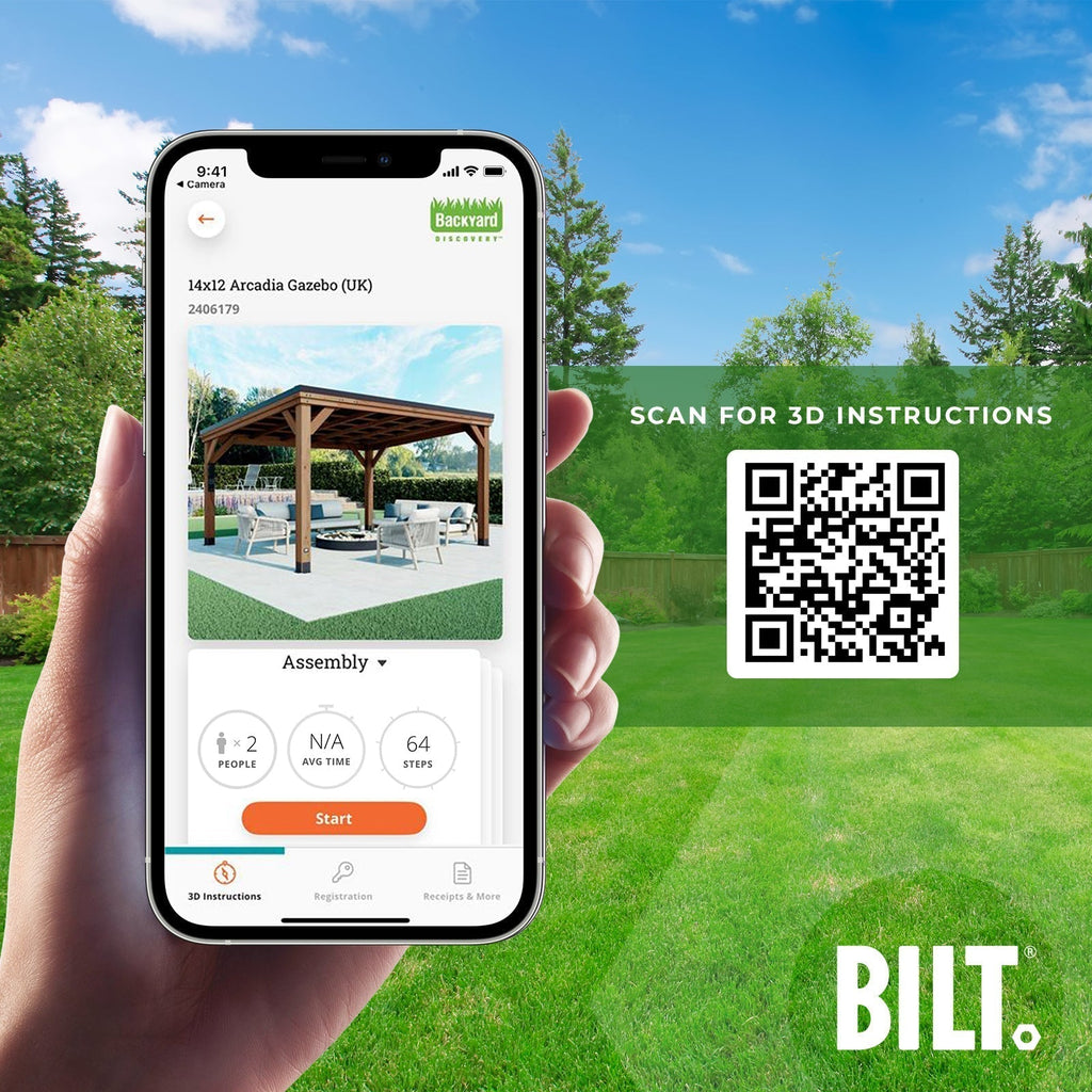 4.4m x 3.7m (14ft x 12ft) Arcadia Gazebo