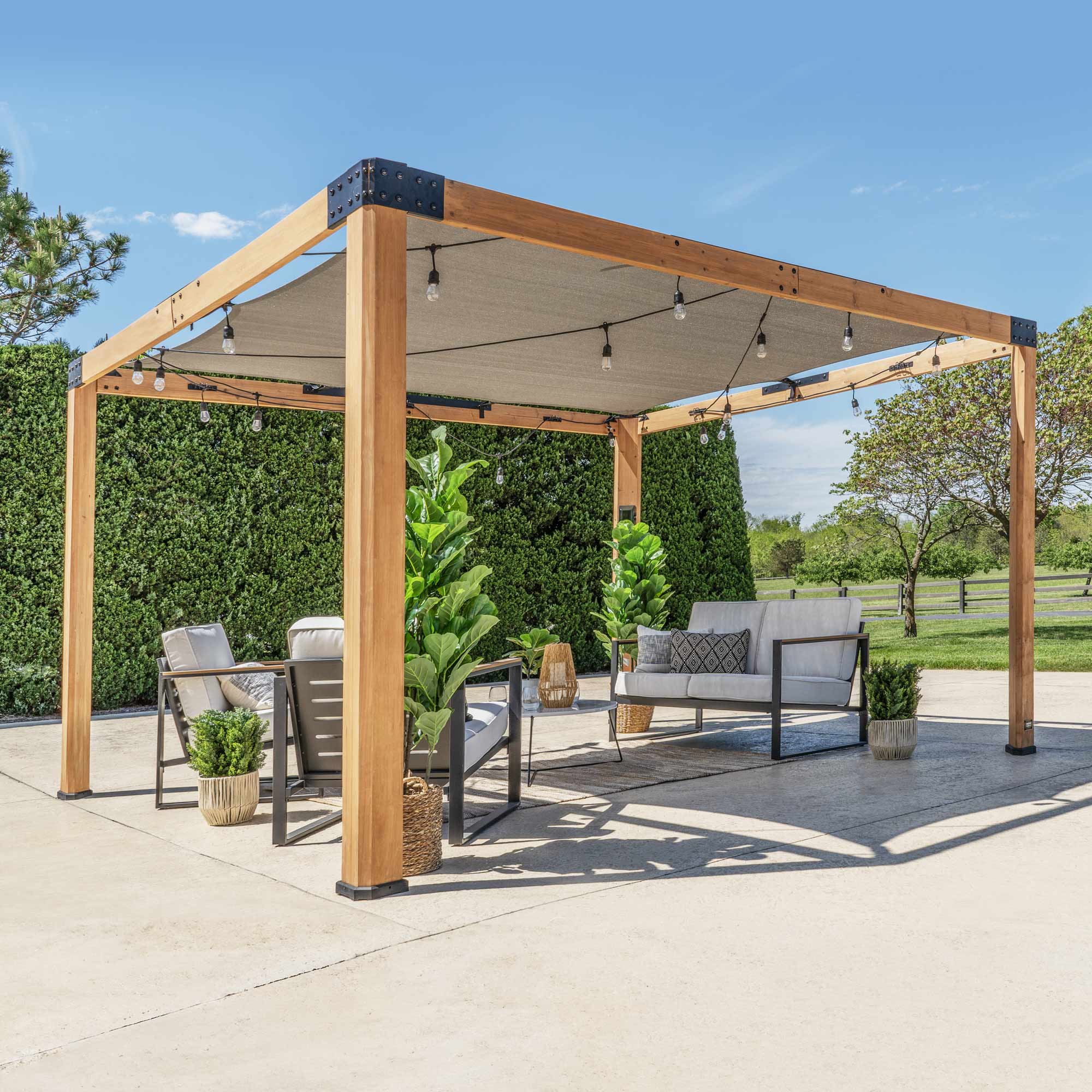 3.7m x 3.1m (12ft x 10ft) Brendan Sail Shade Pergola