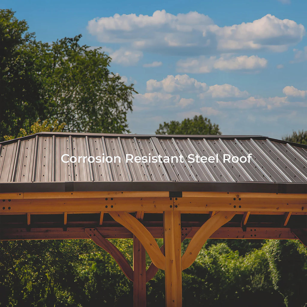 6.1m x 3.7m (20ft x 12ft) Barrington Gazebo/Carport