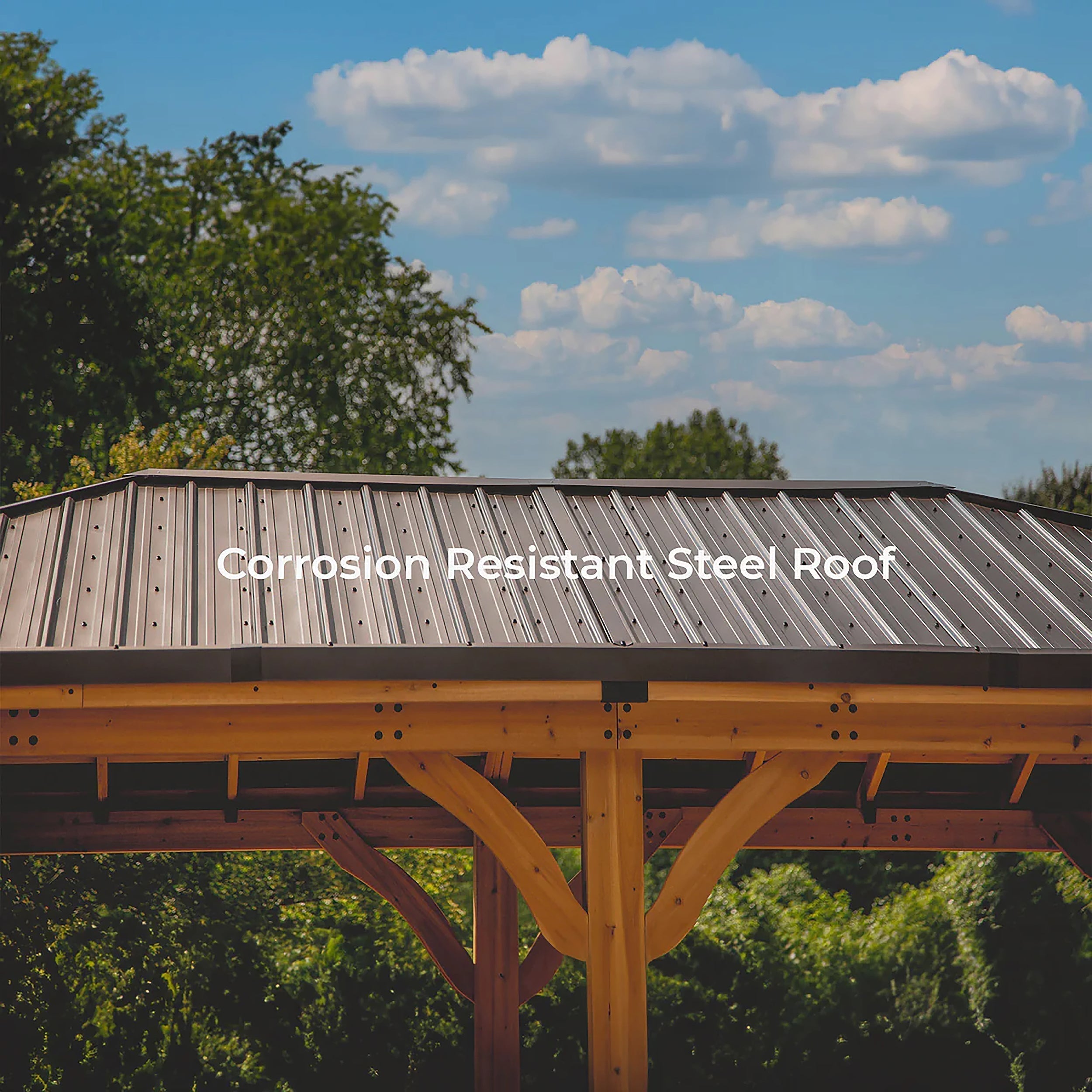 6.1m x 3.7m (20ft x 12ft) Barrington Gazebo/Carport